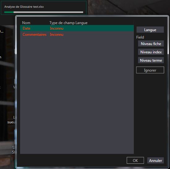 Glossary Converter Champs Inconnus